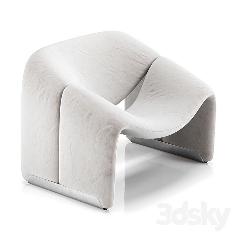 Groovy Lounge Chair Pierre Paulin 3DS Max Model - thumbnail 2