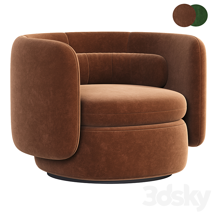 Group armchair 3DS Max - thumbnail 1