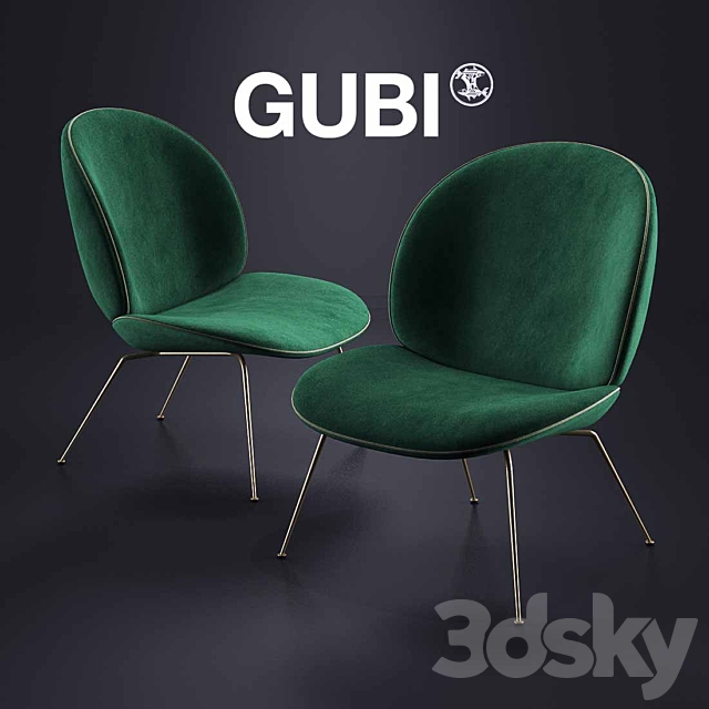 GUBI Beetle Lounge Chair 3DSMax File - thumbnail 1