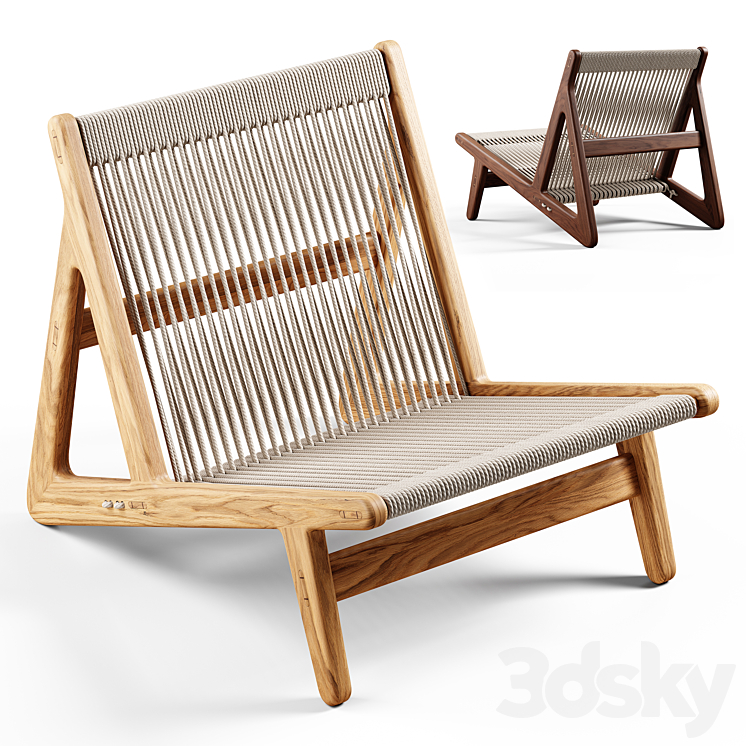 GUBI – MR01 Initial Lounge Chair 3DS Max Model - thumbnail 3