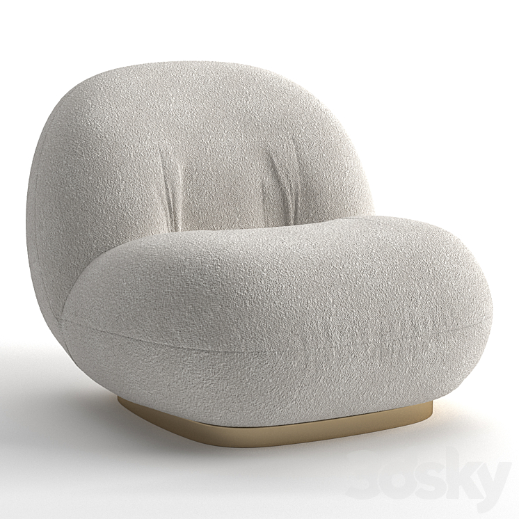 Gubi pacha lounge chair 3DS Max - thumbnail 1