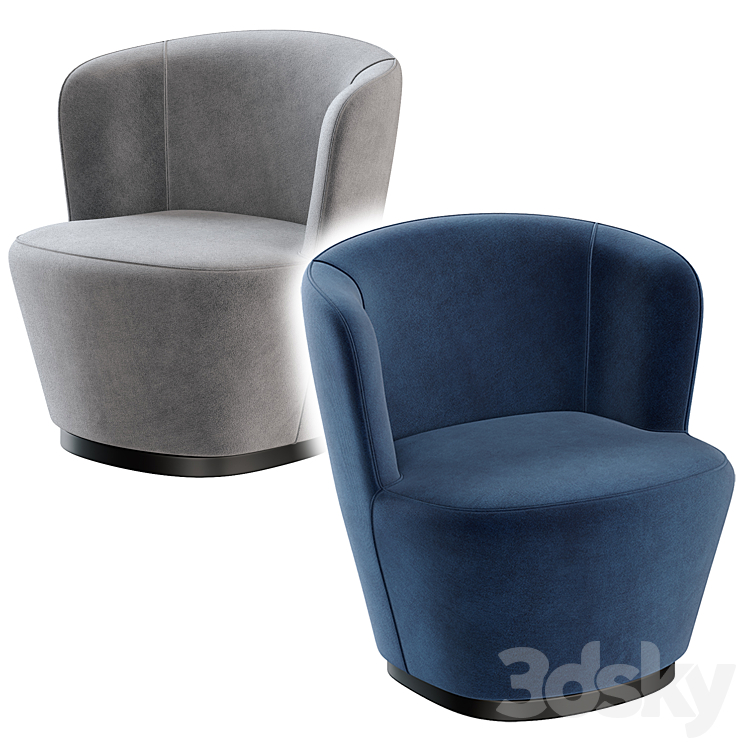 GUBI Stay Lounge Chair 3DS Max Model - thumbnail 3