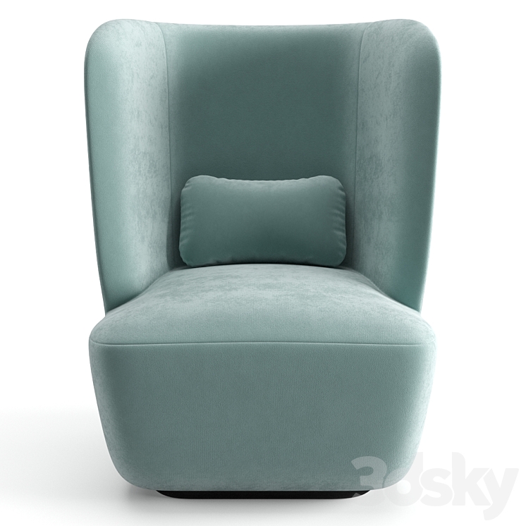 Gubi Stay Lounge Chair high back 3DS Max Model - thumbnail 2