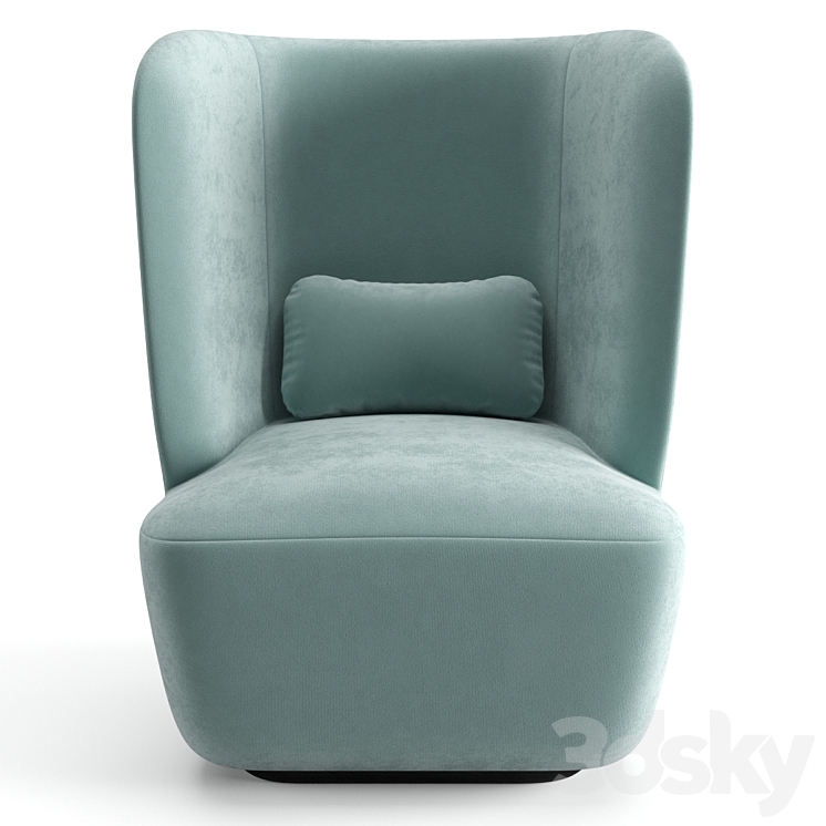 Gubi Stay Lounge Chair high back 3DS Max - thumbnail 2