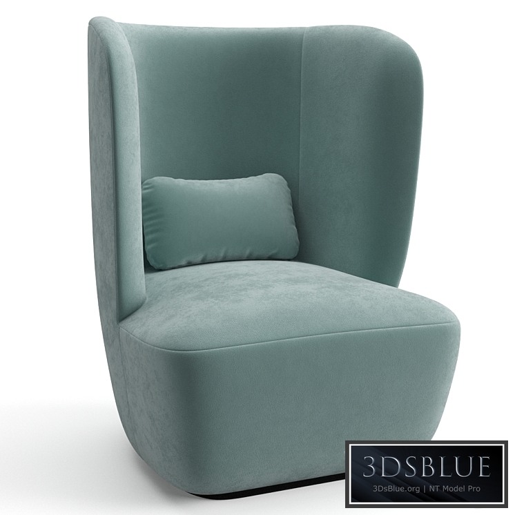Gubi Stay Lounge Chair high back 3DS Max - thumbnail 3