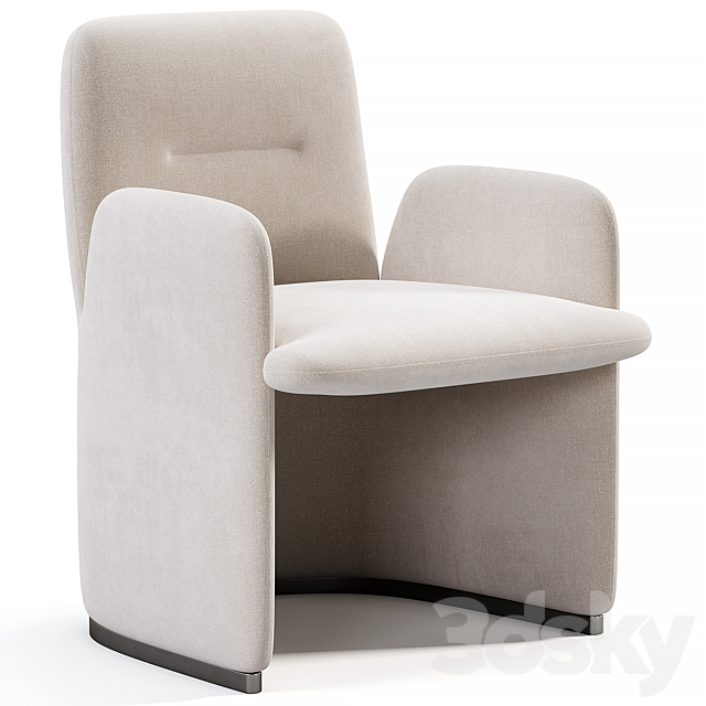 GUEST Chair By Poliform 3DS Max Model - thumbnail 4