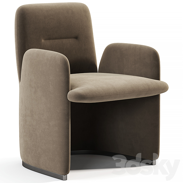 GUEST Chair By Poliform 3DS Max Model - thumbnail 5