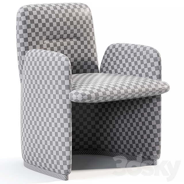 GUEST Chair By Poliform 3DS Max Model - thumbnail 7