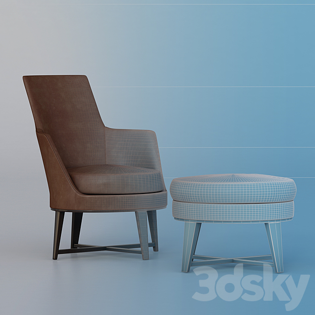 GUSCIO ARMCHAIR FLEXFORM 3DSMax File - thumbnail 1