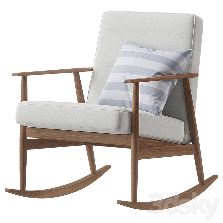 H. Lis Fox Rocking Chair 3DS Max Model - thumbnail 2