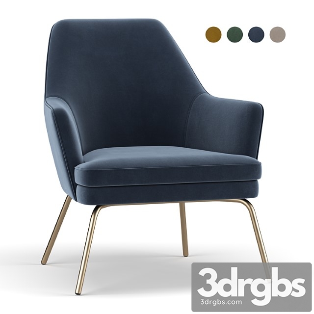 Habitat Celine Accent Chair 3dsmax Download - thumbnail 1