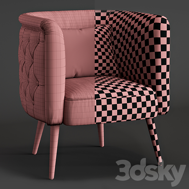 HAIDER chair 3ds Max - thumbnail 3