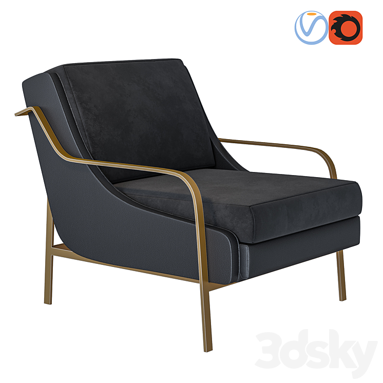 Halden Lounge Chair Rove Concept 3DS Max - thumbnail 1