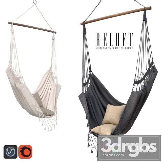 Hammock Boho Armchair 3dsmax Download - thumbnail 1