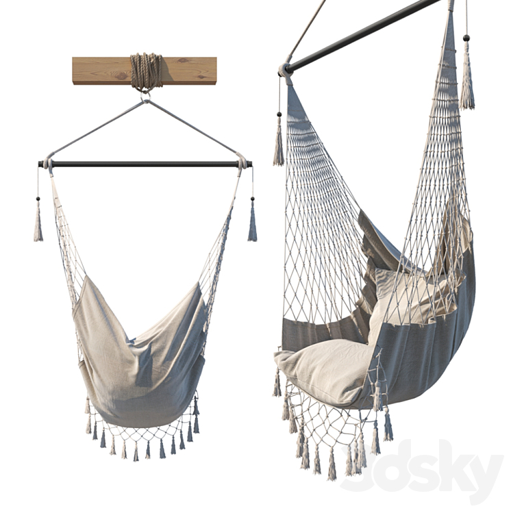 Hammock chair 3DS Max - thumbnail 2