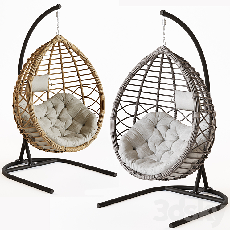 Hanging chair VEIL2 LM 3DS Max Model - thumbnail 1