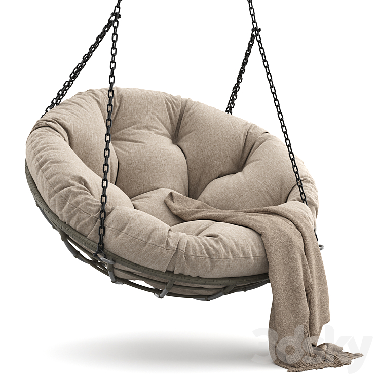 Hanging Papasan Chair 3DS Max - thumbnail 1