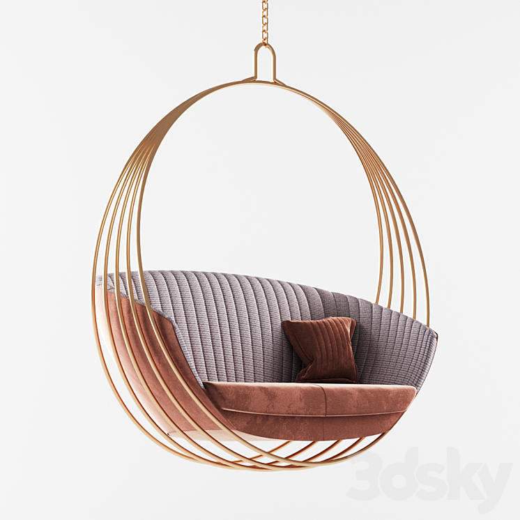 Hanging Swing Chair 3DS Max Model - thumbnail 1