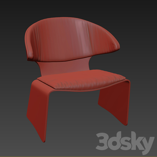 Hans Olsen Teak Bikini Lounge Chair 3DSMax File - thumbnail 3