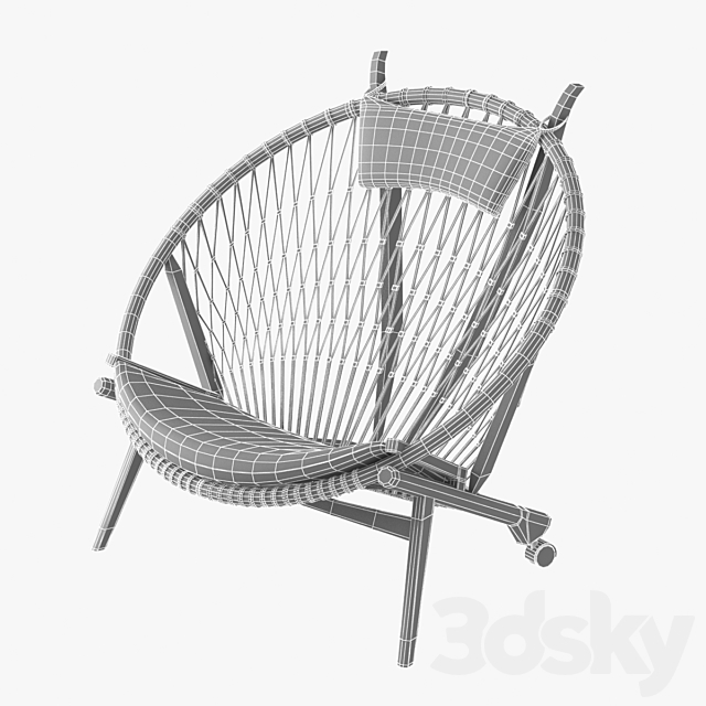 Hans Wegner Circle chair by pp mobler 3DSMax File - thumbnail 3