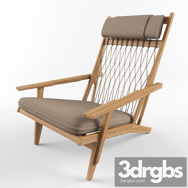 Hans Wegner Lounge Chair 1 3dsmax Download - thumbnail 1