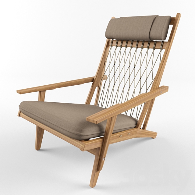 Hans Wegner Lounge Chair 3DSMax File - thumbnail 1