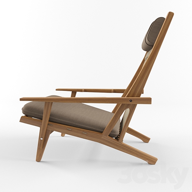 Hans Wegner Lounge Chair 3DSMax File - thumbnail 2