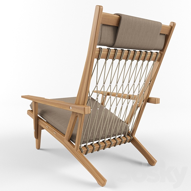 Hans Wegner Lounge Chair 3DSMax File - thumbnail 3