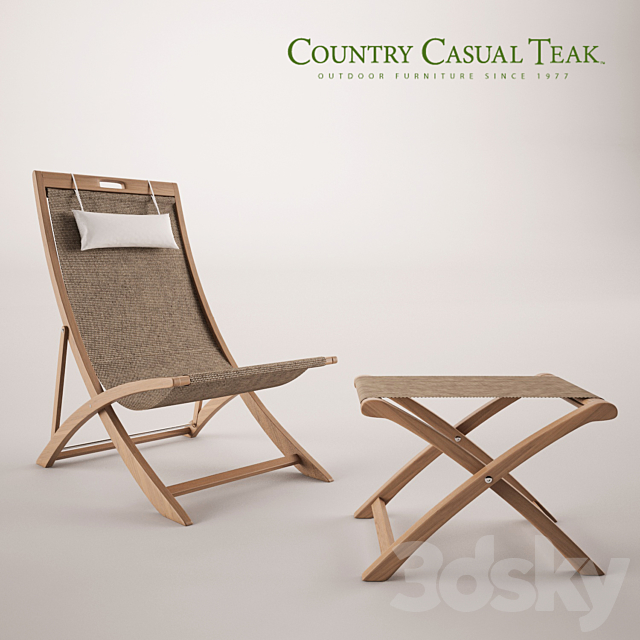 Harborside Deck Chair 3ds Max - thumbnail 1