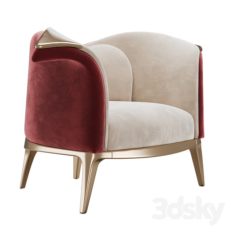 Harlequin Armchair by Alma de Luce 3DS Max Model - thumbnail 1