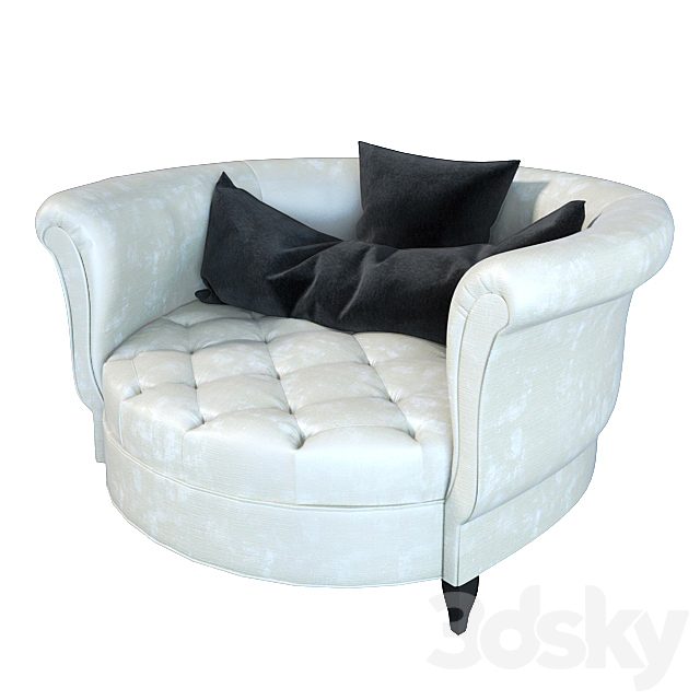 Harlow Cuddle Chair 3DS Max Model - thumbnail 2