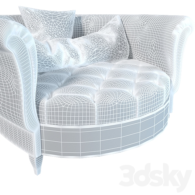 Harlow Cuddle Chair 3DS Max Model - thumbnail 3