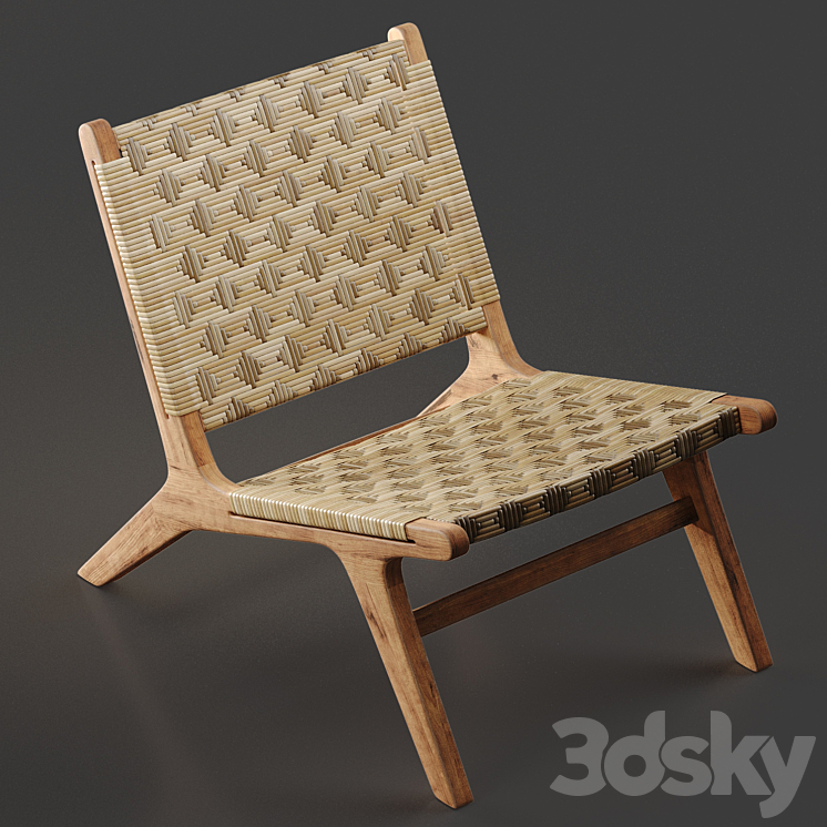 Havana Wicker Garden Armchair No5 3DS Max Model - thumbnail 2