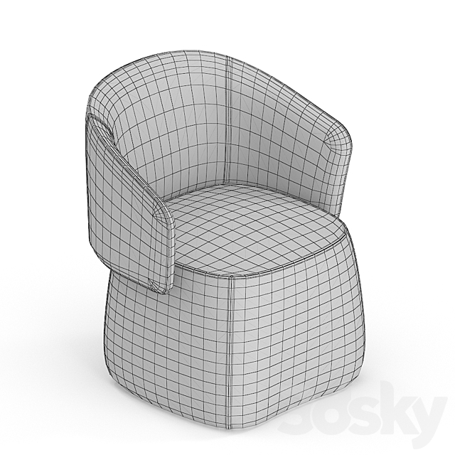 Haworth Openest Chick Pouf 3ds Max - thumbnail 3