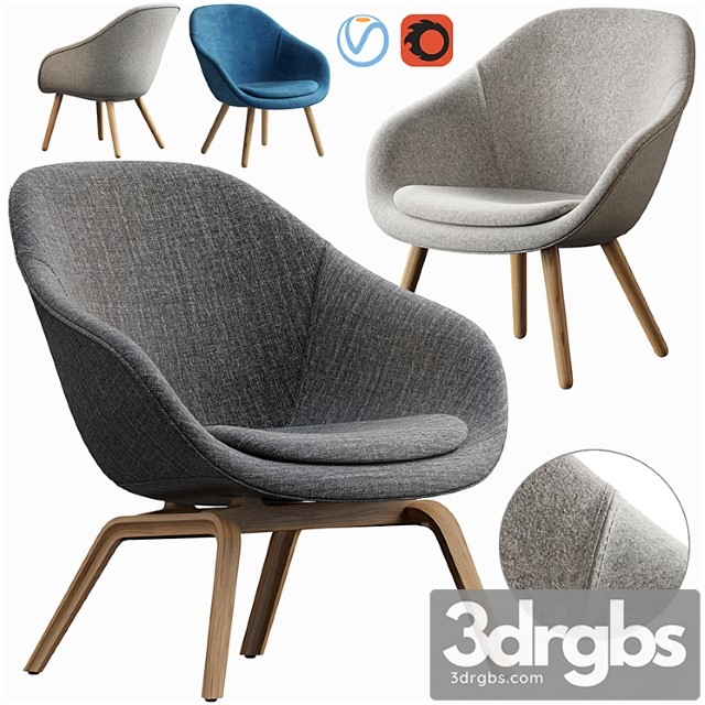 Hay lounge armchair 2 3dsmax Download - thumbnail 1