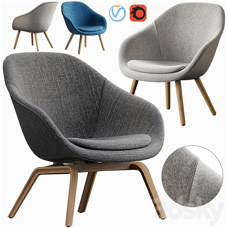 HAY LOUNGE ARMCHAIR 3DS Max - thumbnail 1