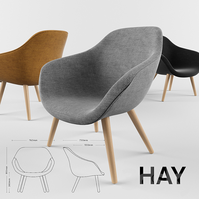 HAY LOUNGE CHAIR AAL82 3DSMax File - thumbnail 1