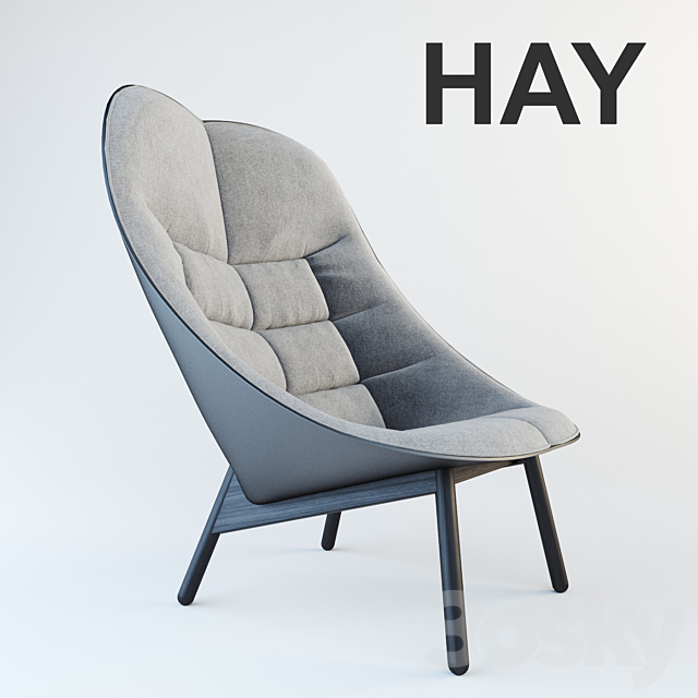 HAY Uchiwa Lounge Chair 3DS Max Model - thumbnail 1