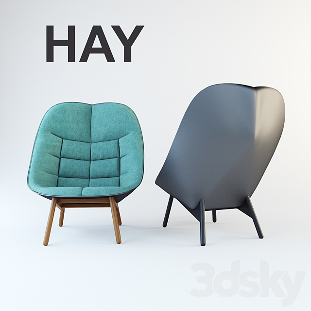 HAY Uchiwa Lounge Chair 3DS Max Model - thumbnail 2