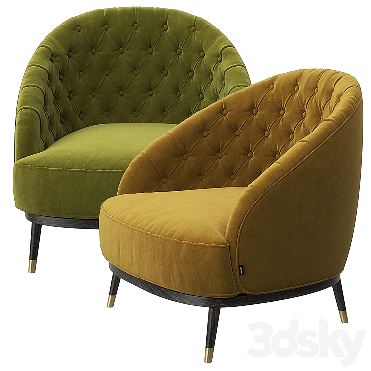 Hector armchair by Laskasas 3DS Max - thumbnail 1