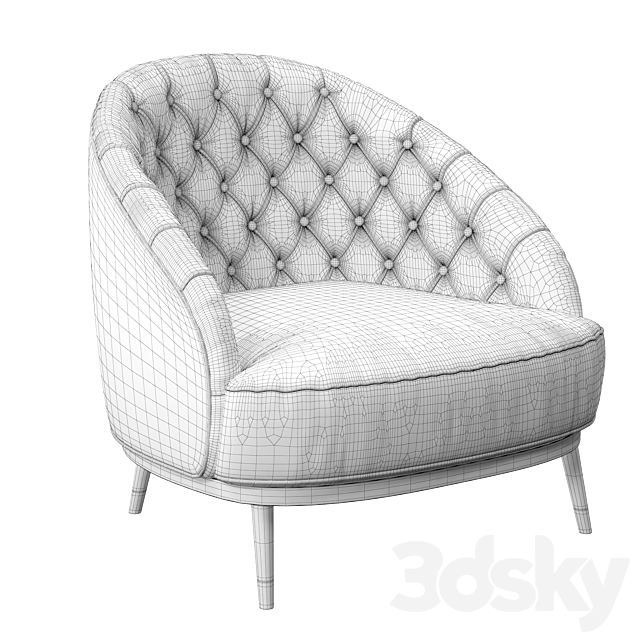 Hector armchair by Laskasas 3DSMax File - thumbnail 3