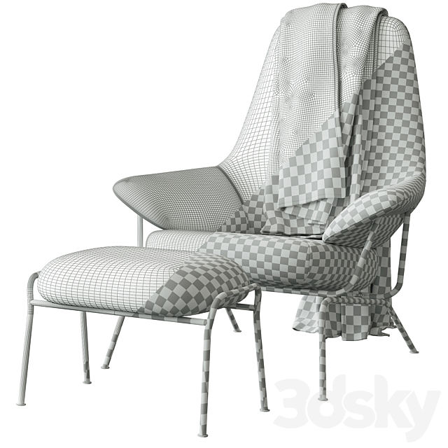 Hem Hai Chair White 3ds Max - thumbnail 3