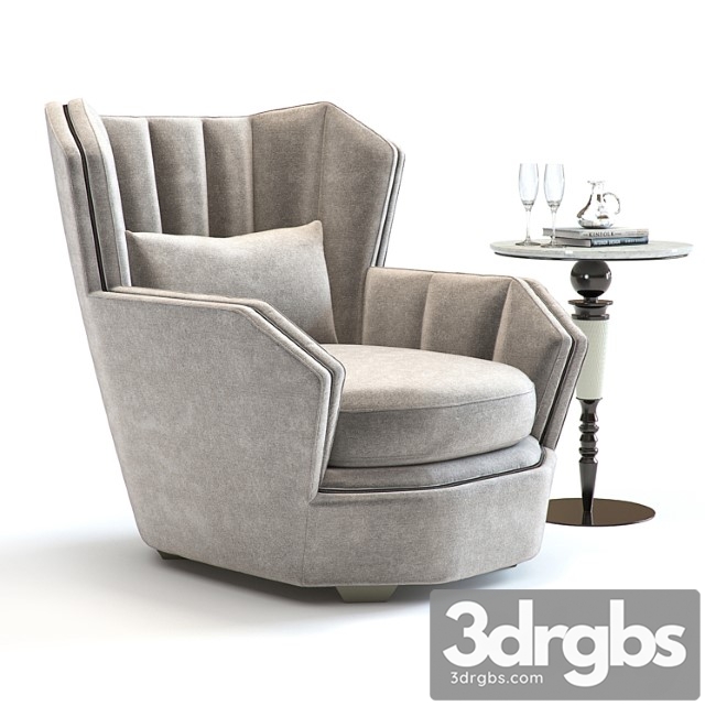 Hemingway Armchair 3dsmax Download - thumbnail 1