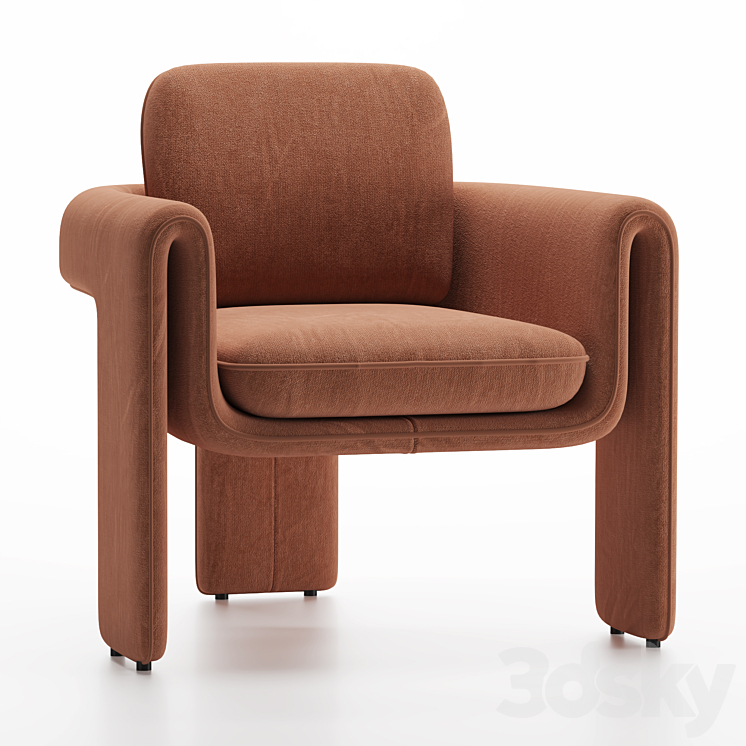 Henna Armchair 3DS Max Model - thumbnail 1