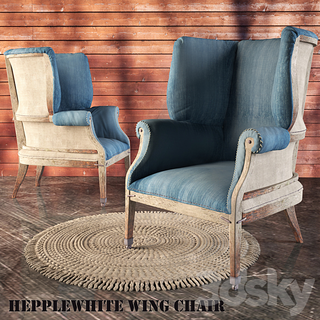 HEPPLEWHITE WING CHAIR 3DSMax File - thumbnail 1