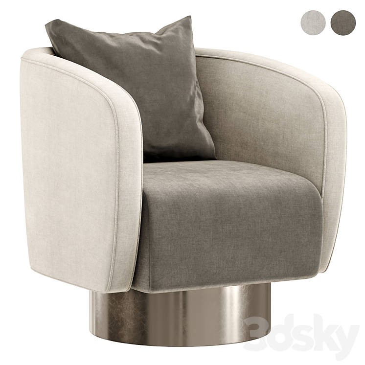 Her Armchair by Stylish Club 3DS Max Model - thumbnail 1