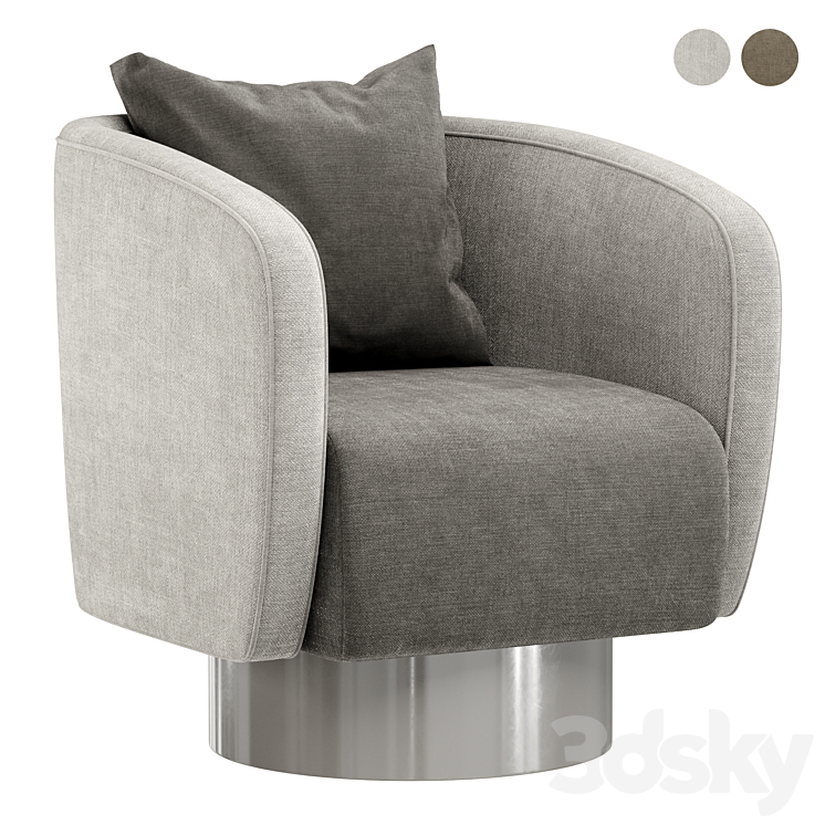 Her Armchair by Stylish Club 3DS Max Model - thumbnail 2