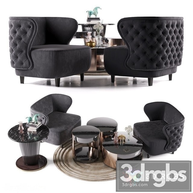 Heritage Annabelle Armchair 3dsmax Download - thumbnail 1