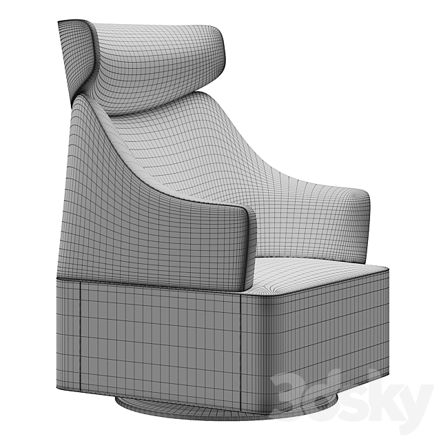 Herman Miller Plex Lounge Furniture Armchair 3DSMax File - thumbnail 3