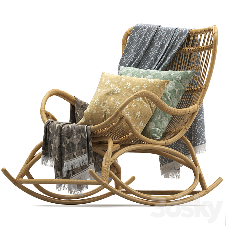 Hollingsworth Rocking Chair 3DS Max Model - thumbnail 3